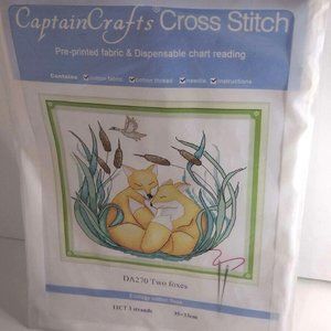 Captain Crafts Cross Stitch Two foxes